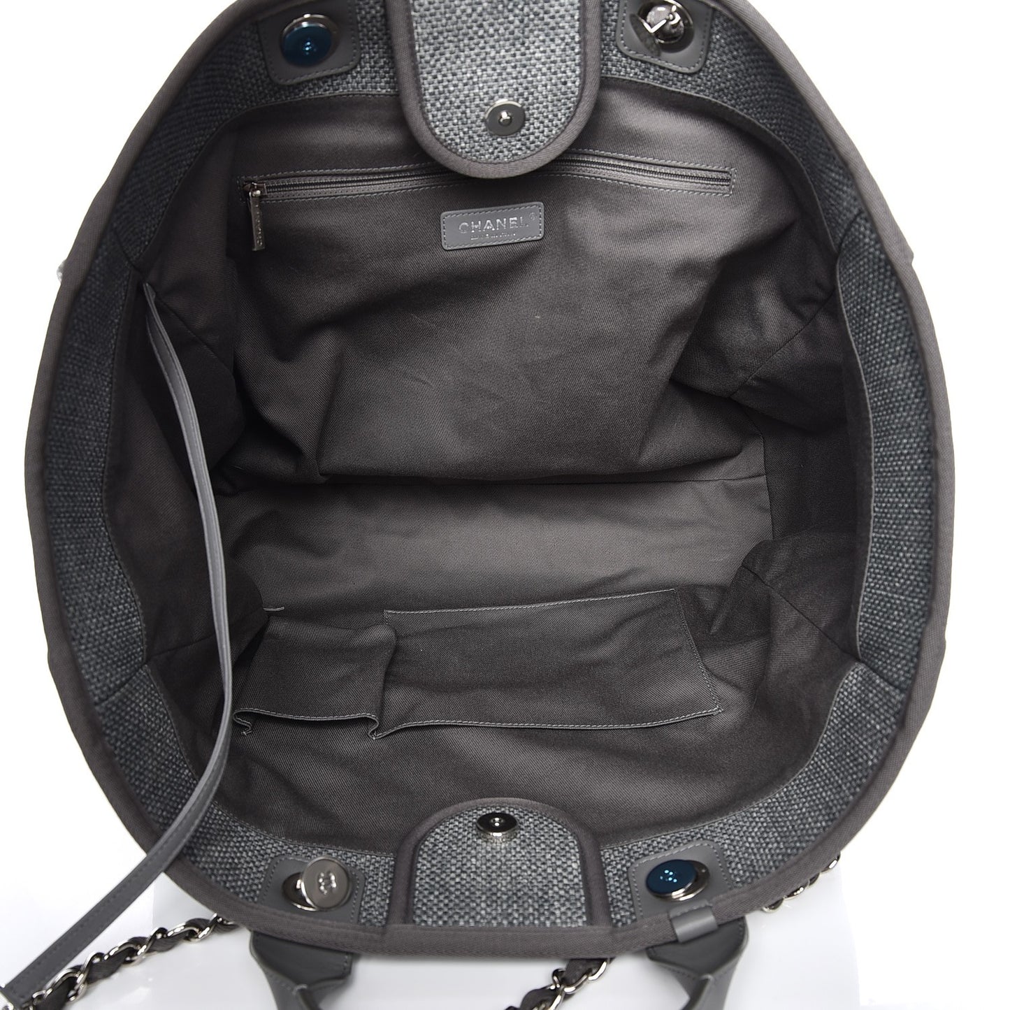 Canvas Large Deauville Tote Grey