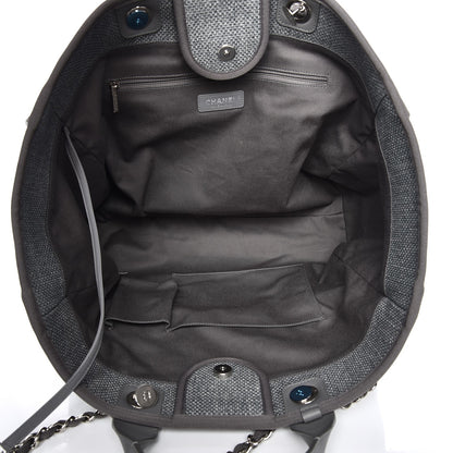 Chanel Canvas Large Deauville Tote Grey 6 of 8