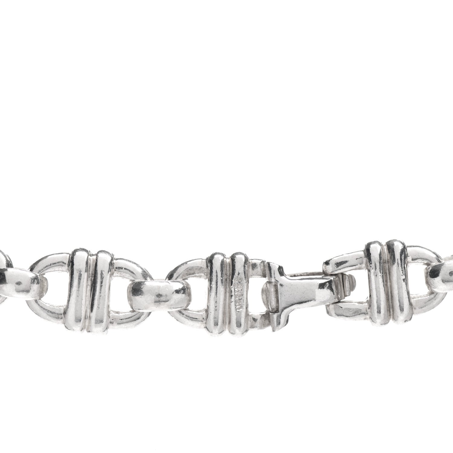 Hermes Sterling Silver Double Chaine D'Ancre Necklace 4 of 4