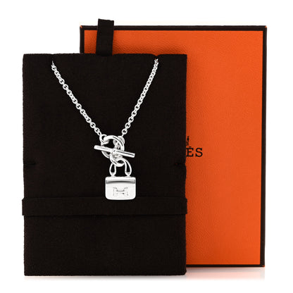 Hermes Sterling Silver Constance Amulettes Pendant Necklace 6 of 6