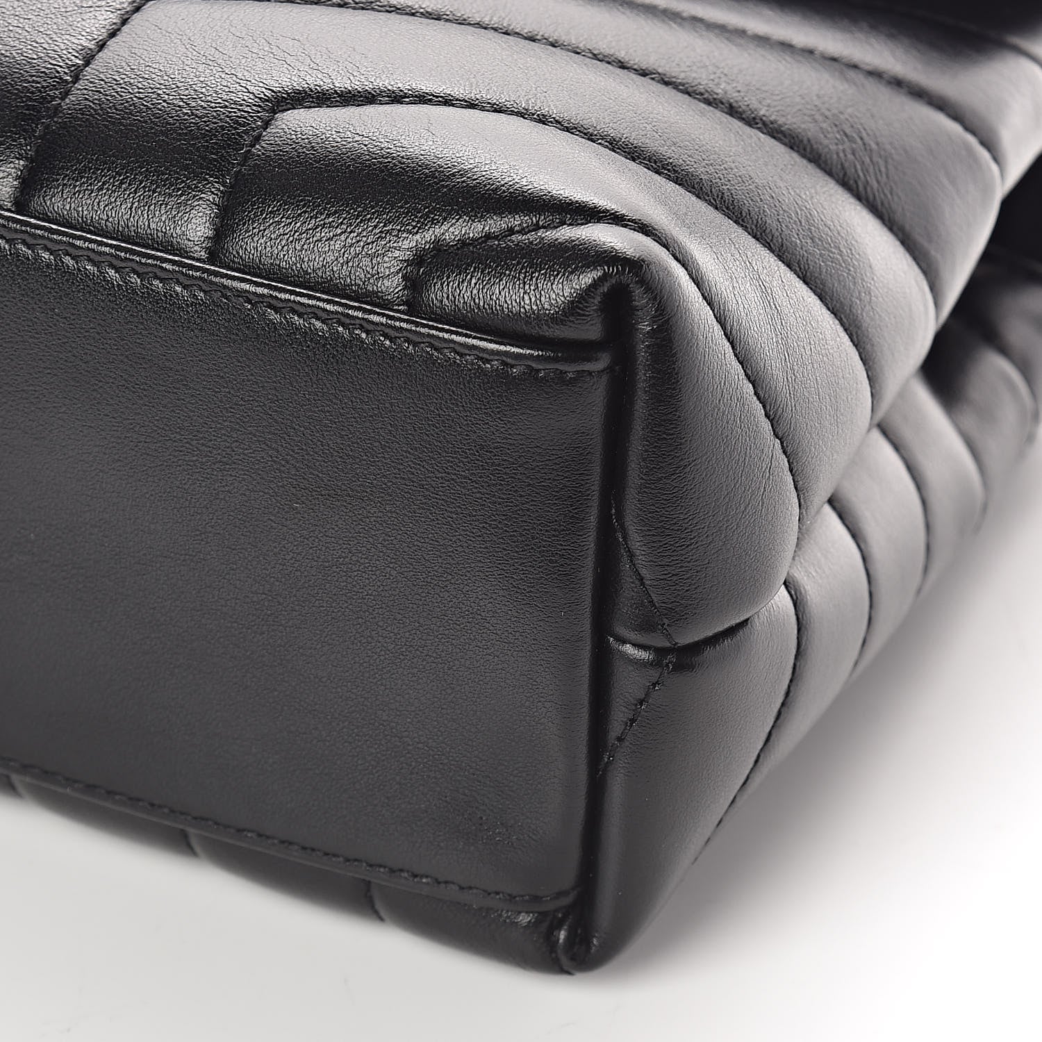 Saint Laurent Calfskin Y Quilted Monogram Small Loulou Chain Satchel Black 9 of 9