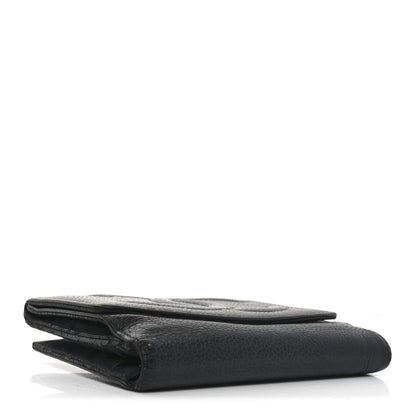 Chanel Caviar Timeless CC Compact French Wallet Black 4 of 8