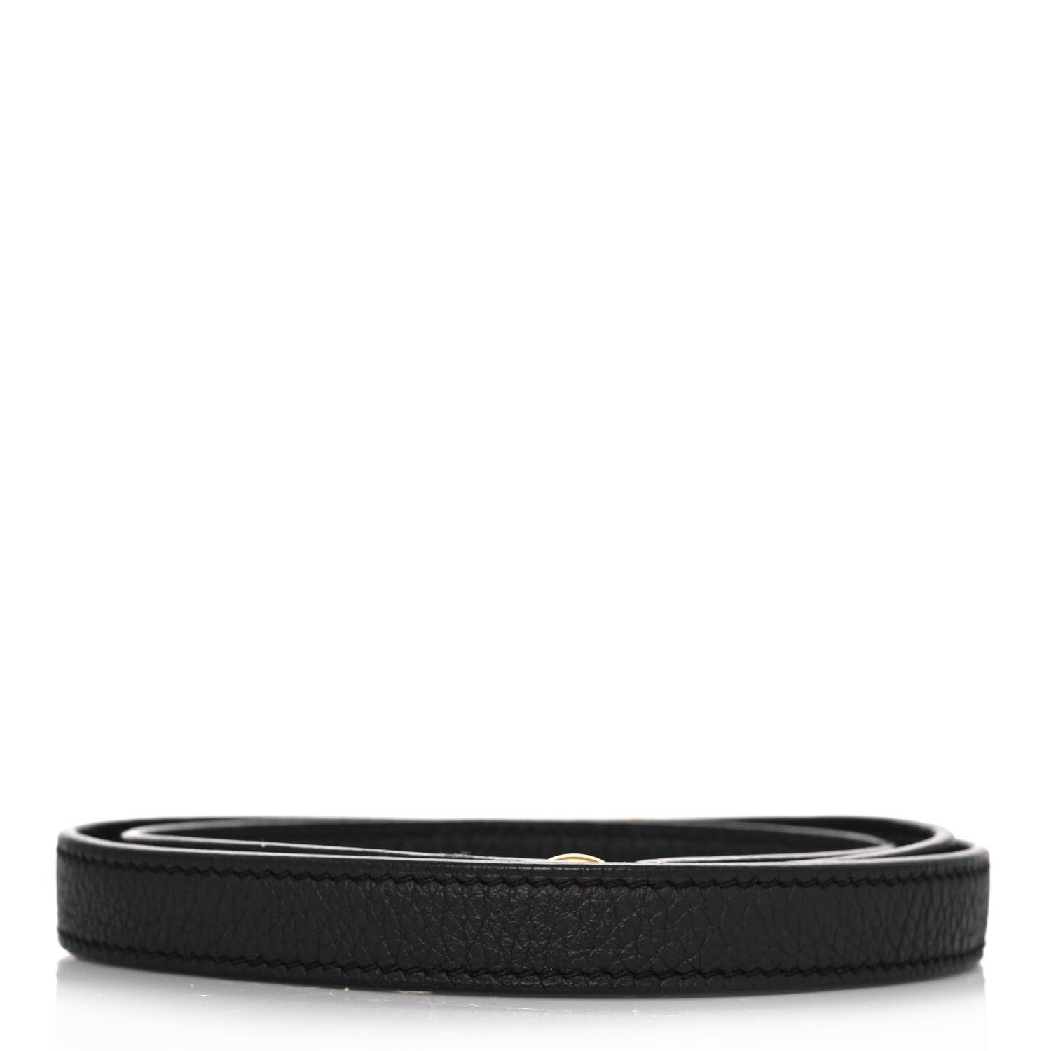Hermes Taurillon Clemence Kelly Shoulder Strap Black 2 of 5