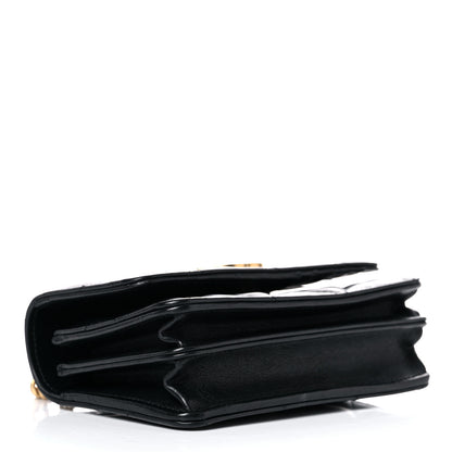 Chanel Lambskin Enamel Quilted Pending CC Clutch With Chain Black 4 of 11