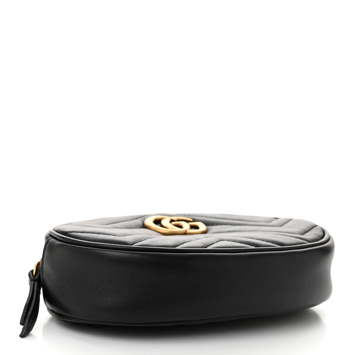 Gucci Calfskin Matelasse GG Marmont Belt Bag 85 34 Black 4 of 10