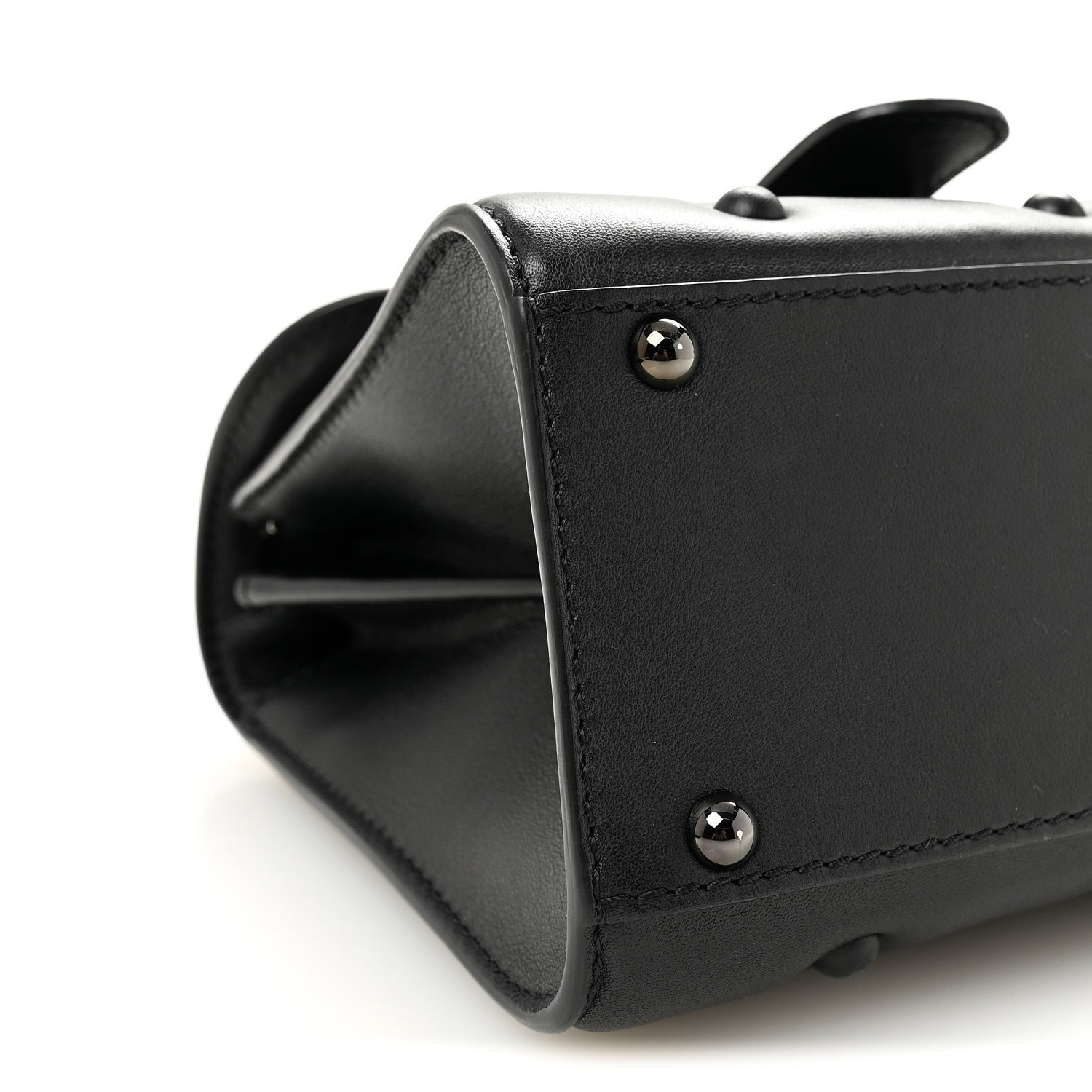 Delvaux Grained Rodeo Calfskin Quilted Mini Brillant Satchel Black 8 of 9
