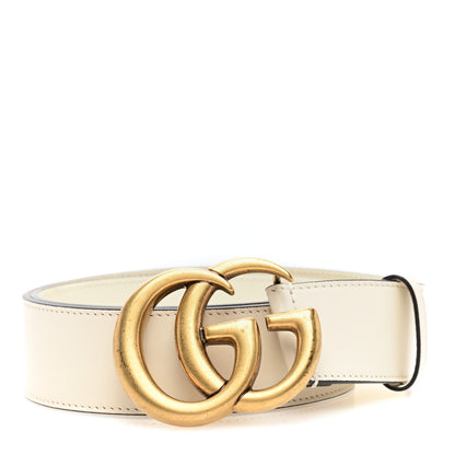 Gucci Calfskin Double G 40mm Belt 75 30 Mystic White 1 of 4