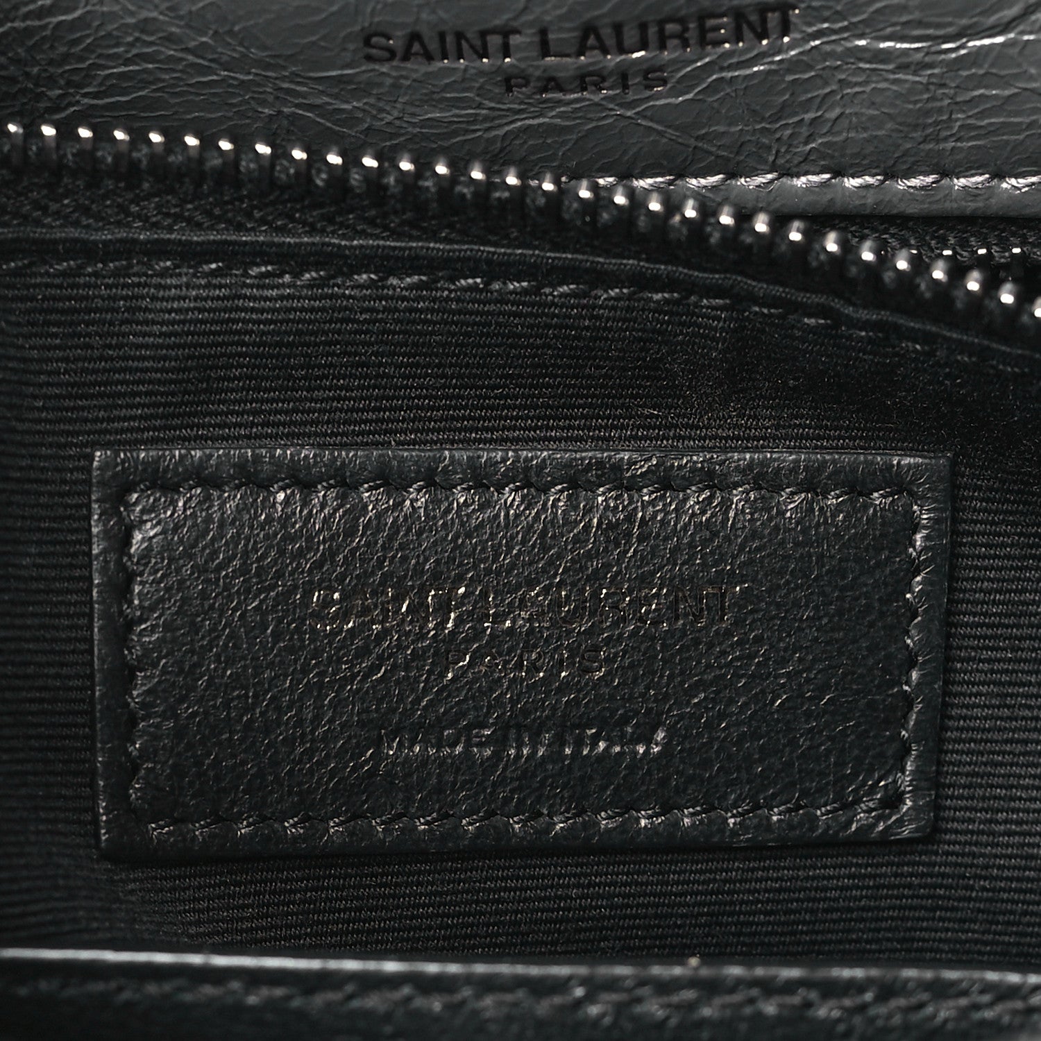 Saint Laurent Crinkled Calfskin Matelasse Monogram Medium Niki Chain Satchel Storm 7 of 10
