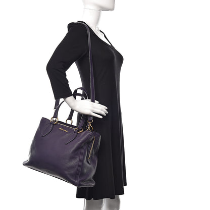 Miu Miu Vitello Daino Tote Uva 2 of 11