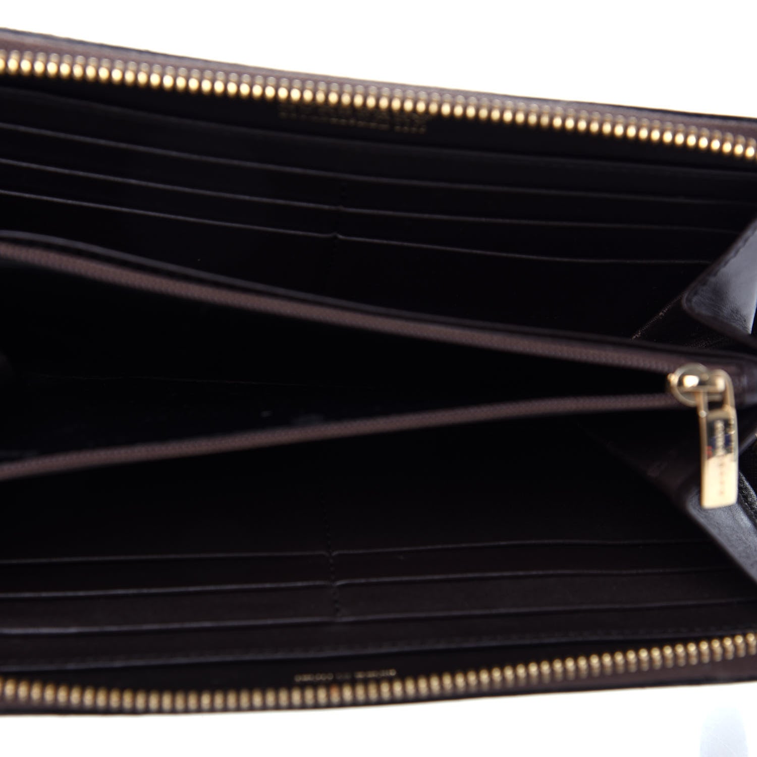 Burberry Haymarket Check Large Ziggy Zip Around Wallet Chocolate 5 of 9