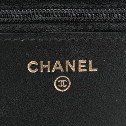 Chanel Caviar Quilted Boy Wallet On Chain WOC Black 6 of 12