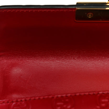 Gucci Guccissima Small Padlock Shoulder Bag Hibiscus Red 19 of 19