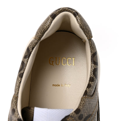 Gucci Maxi GG Supreme Monogram Gucci 100 Womens Rhyton Sneakers 40 Beige Ebony 8 of 10