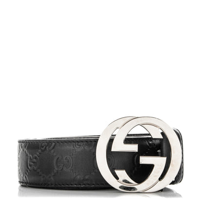 Gucci Guccissima Interlocking G Belt 90 36 Black 1 of 6