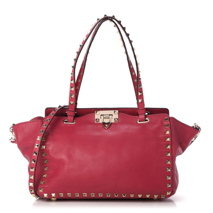 Valentino Garavani Vitello Small Rockstud Tote Fuchsia 1 of 14