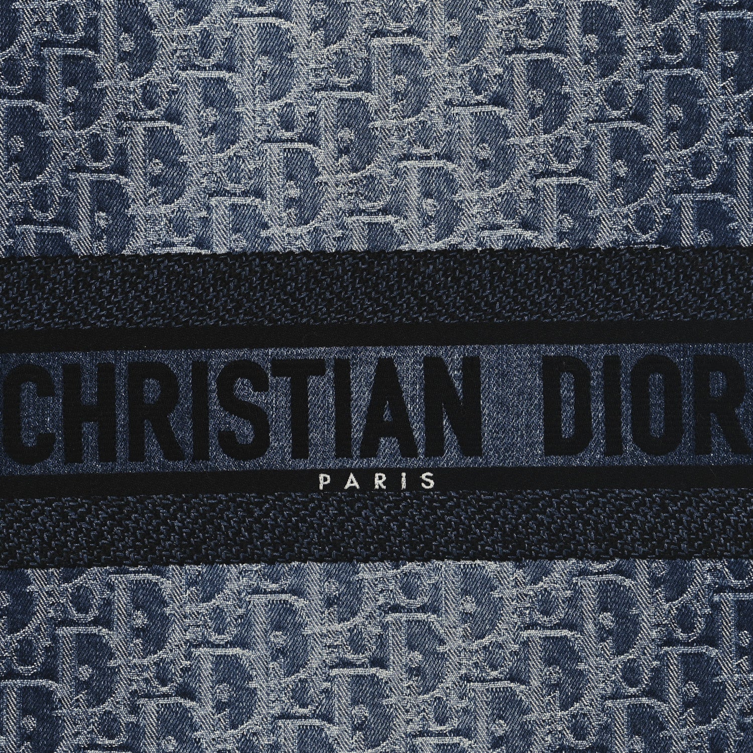 Christian Dior Oblique Denim Medium Book Tote Blue 8 of 12