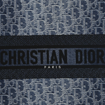 Christian Dior Oblique Denim Medium Book Tote Blue 8 of 12