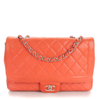 Chanel Lambskin Quilted Large Coco Rider Red 1 of 8