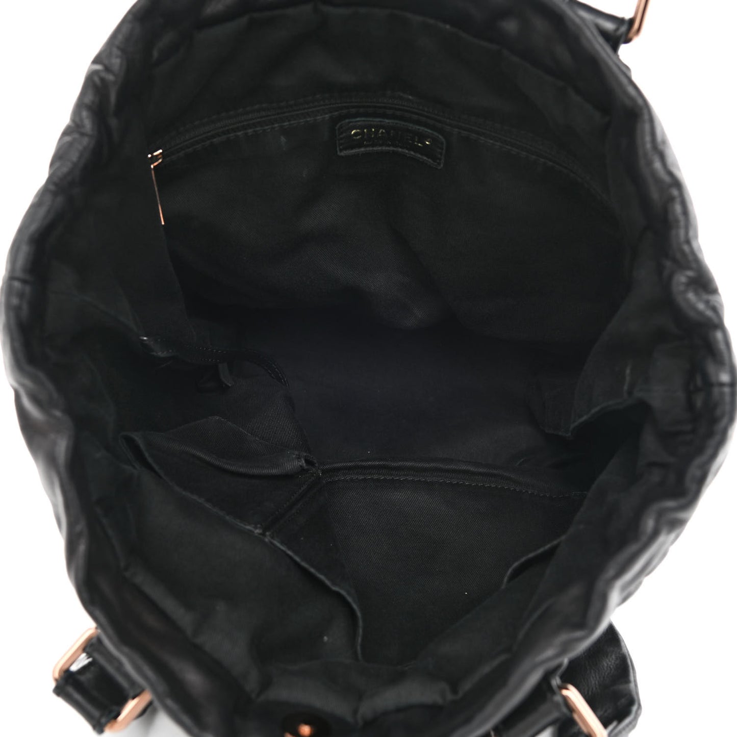 Lambskin Quilted Cloudy Bundle North South Tote Black