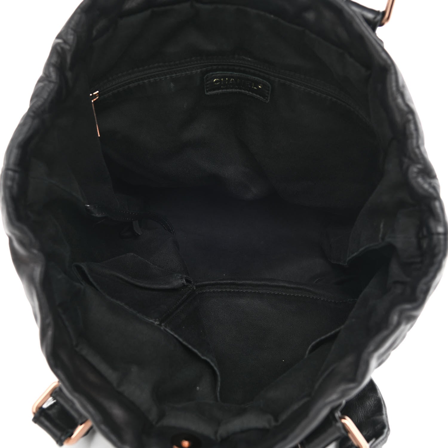 Chanel Lambskin Quilted Cloudy Bundle North South Tote Black 5 of 10