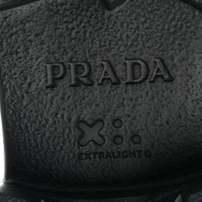 Prada Spazzolato Rois Metal Triangle Logo Monolith 55mm Loafers 38 Black 6 of 8