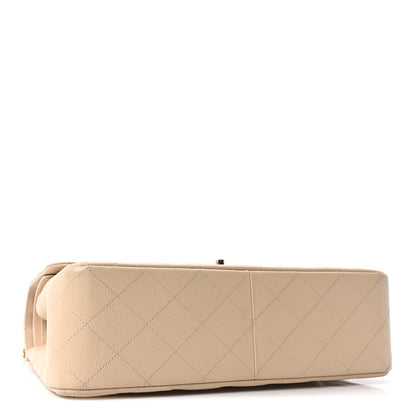 Chanel Caviar Quilted Jumbo Double Flap Beige Clair 4 of 11