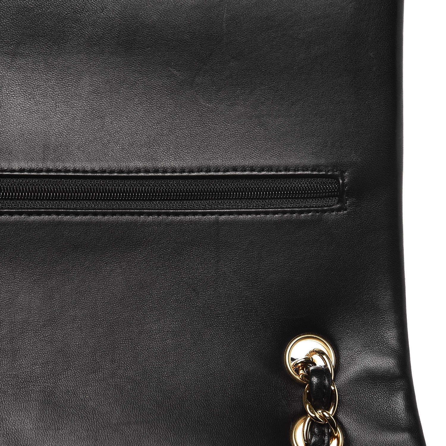 Chanel Lambskin Quilted Maxi Double Flap Black 12 of 14