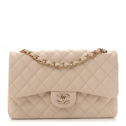 Chanel Caviar Quilted Jumbo Double Flap Light Beige 1 of 25