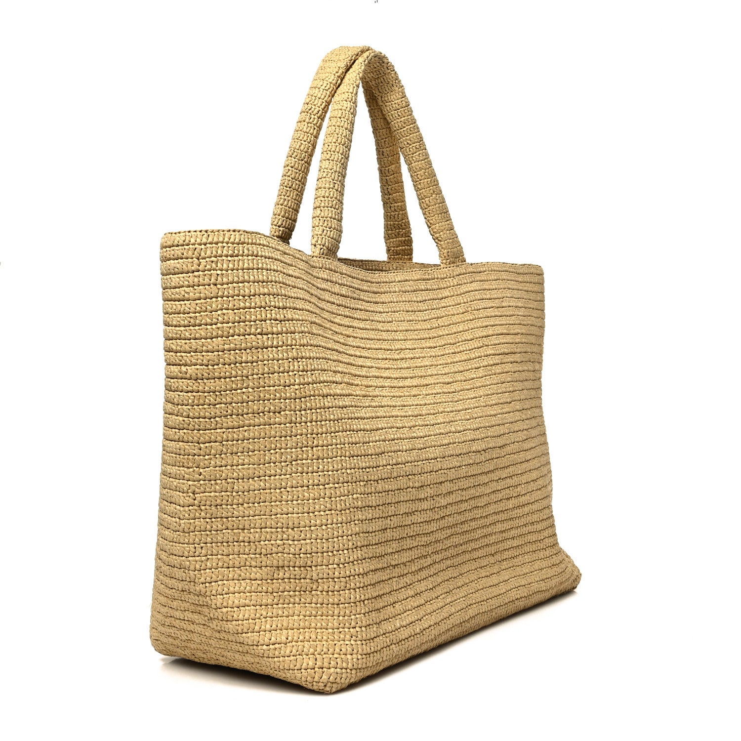 Saint Laurent Raffia Logo Tote Naturel 3 of 9