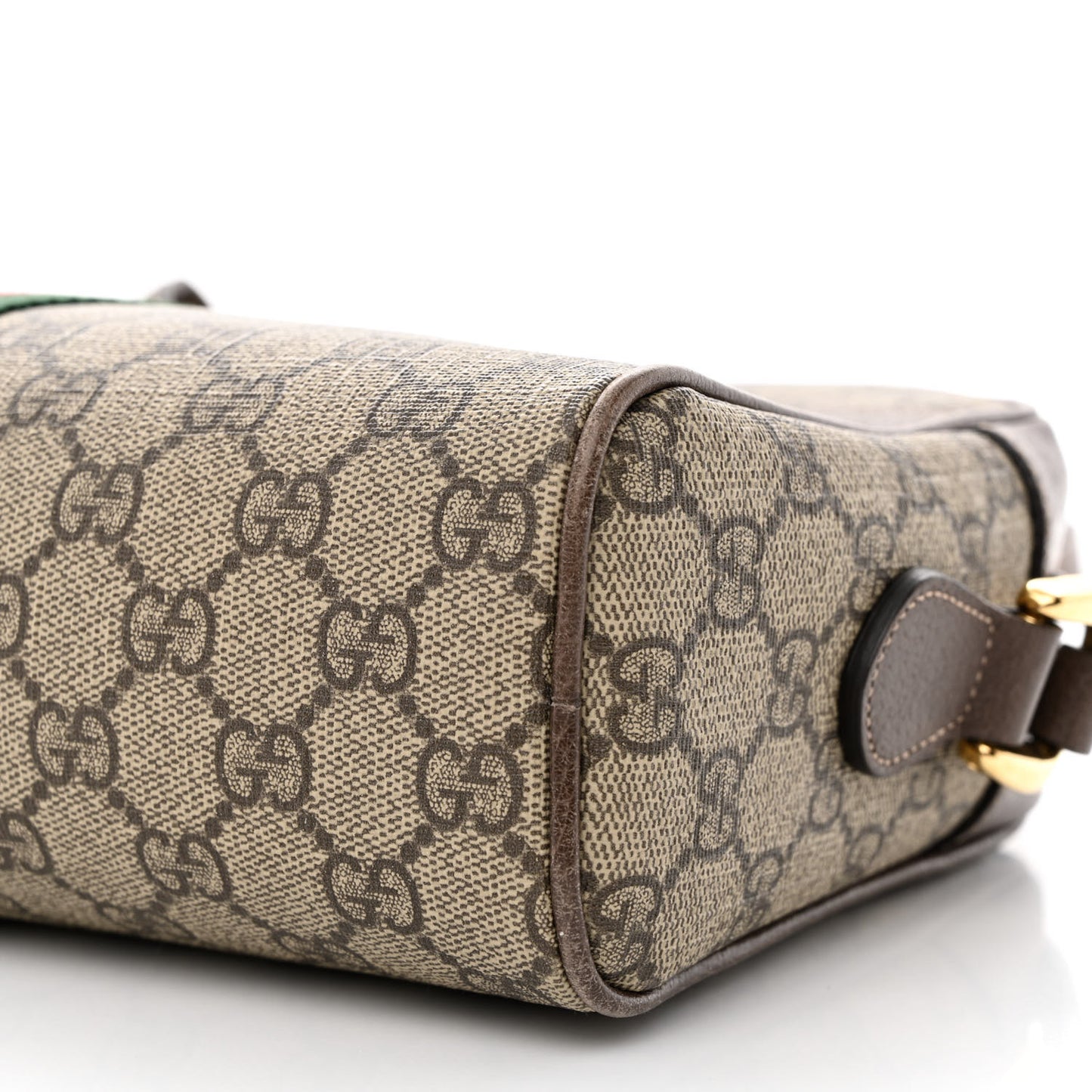 GG Supreme Monogram Web Small Ophidia Shoulder Bag Brown