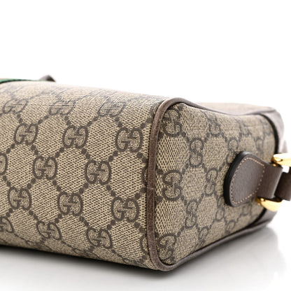 Gucci GG Supreme Monogram Web Small Ophidia Shoulder Bag Brown 11 of 14