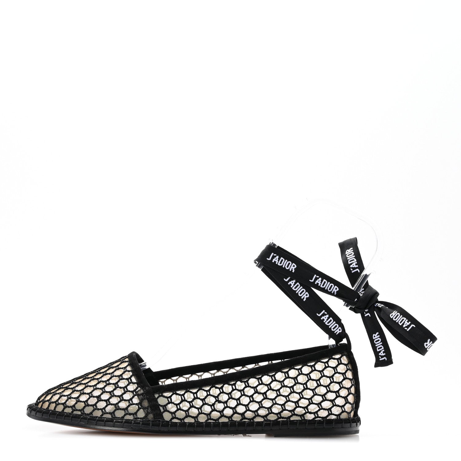 Christian Dior Suede Resille Suede Nicely-D Ballet Flat 40.5 Black 1 of 11
