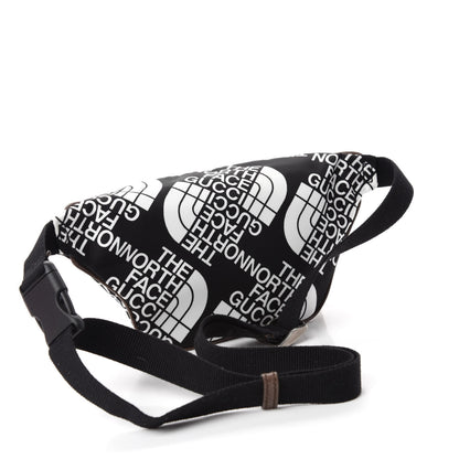 Gucci X THE NORTH FACE Econyl Nylon Belt Bag Black Ivory Crop 3 of 12