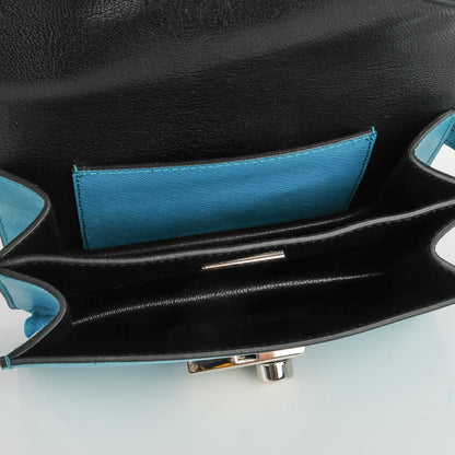 Prada Saffiano Lux Mini Sound Crossbody Bag Turchese 5 of 9
