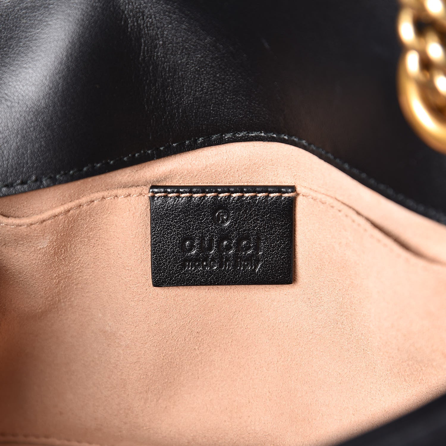 Gucci Calfskin Matelasse Mini GG Marmont Shoulder Bag Black 6 of 11