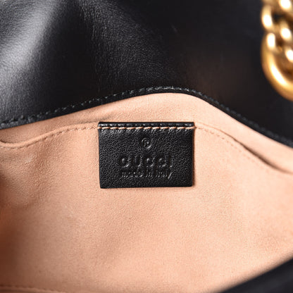 Gucci Calfskin Matelasse Mini GG Marmont Shoulder Bag Black 6 of 11