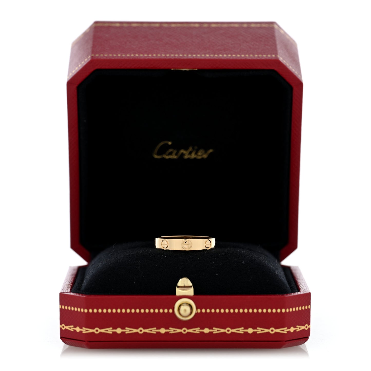 18K Yellow Gold 3.5mm LOVE Wedding Band Ring 52 6