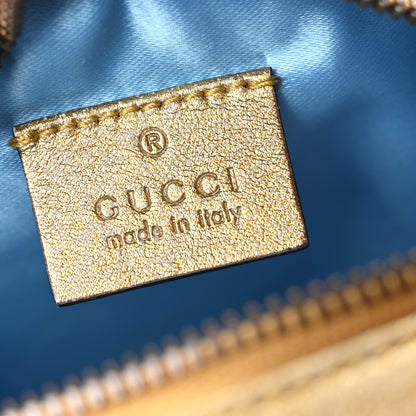 Gucci Metallic Nappa Matelasse Heart Mini GG Marmont Round Shoulder Bag Oro Vecchio Rosa 6 of 10