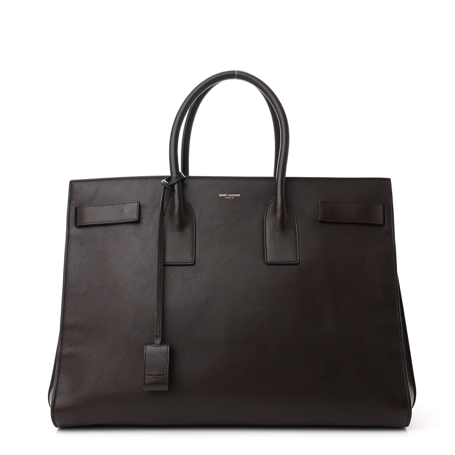 Saint Laurent Calfskin Large Sac De Jour Carryall Dark Brown 1 of 10