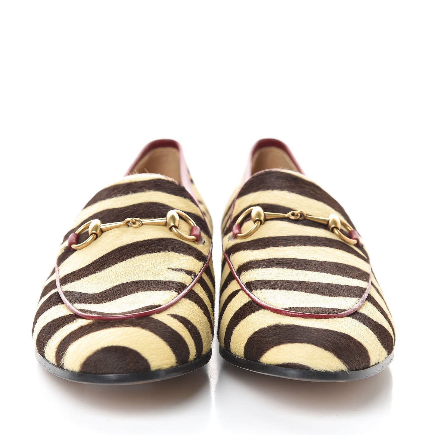 Calf Hair Tiger Print Womens Jordaan Loafers 39.5 Natural Black Romantic Cherry