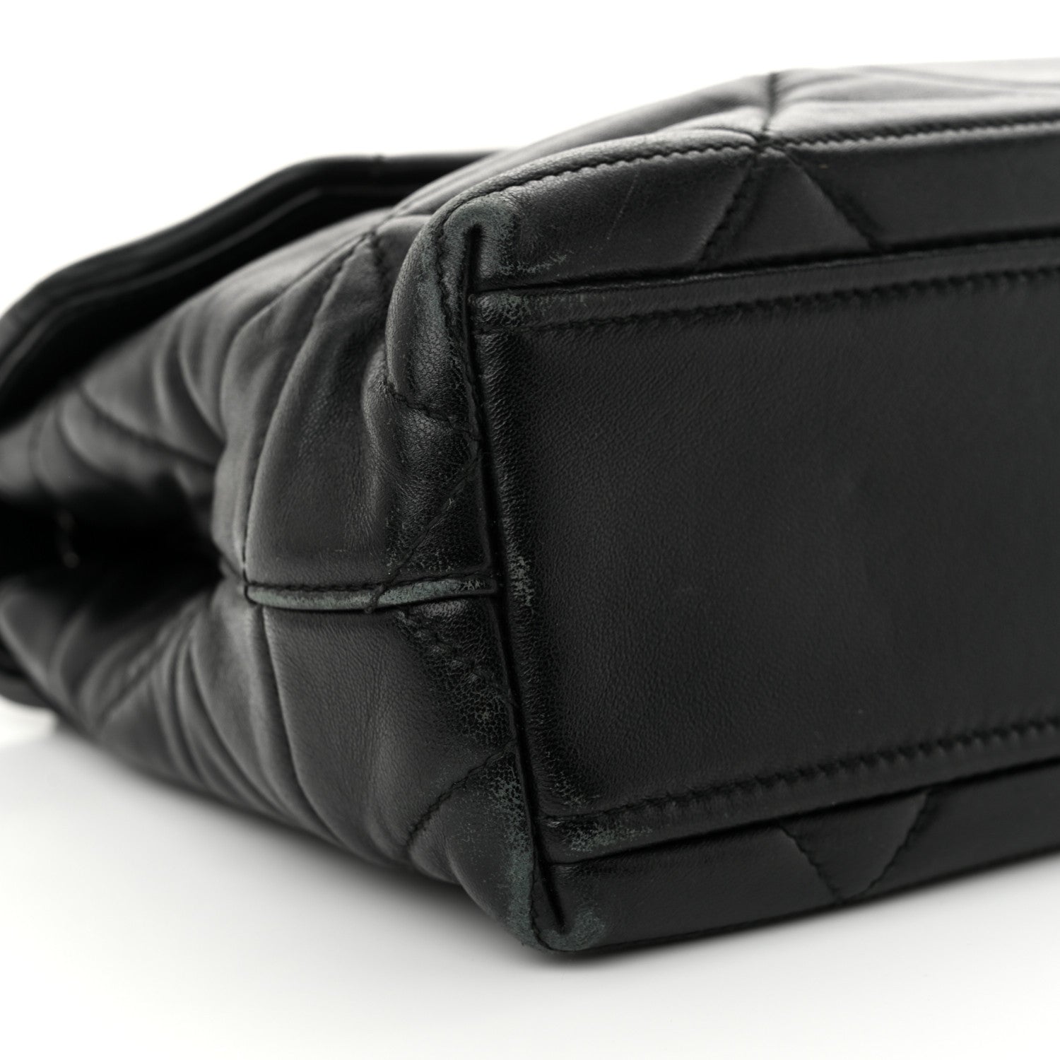 Prada Nappa Triangle Stitched Large Spectrum Bag Black 10 of 12