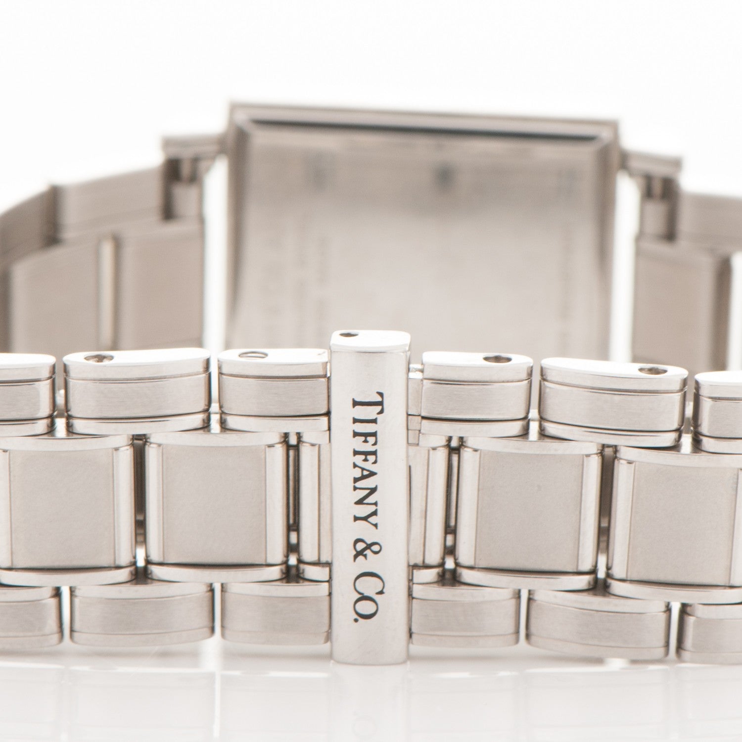 Tiffany Stainless Steel 23mm Atlas Square Quartz Watch Black 4 of 6