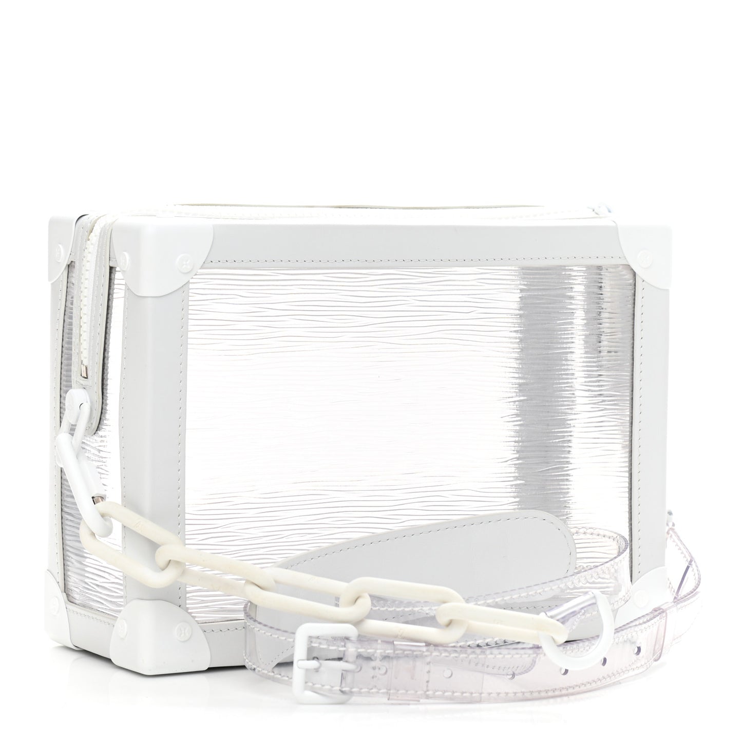 Calfskin PVC Epi Plage Soft Trunk Optic White