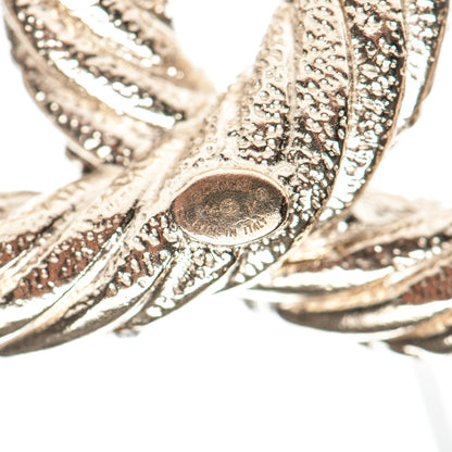 Chanel Crystal Twisted CC Brooch Light Gold 5 of 5