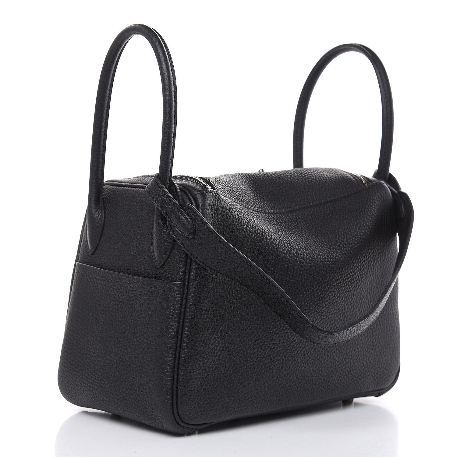 Hermes Taurillon Clemence Lindy 26 Black 3 of 10