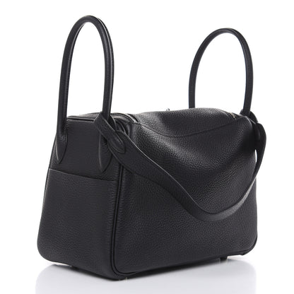 Hermes Taurillon Clemence Lindy 26 Black 3 of 10