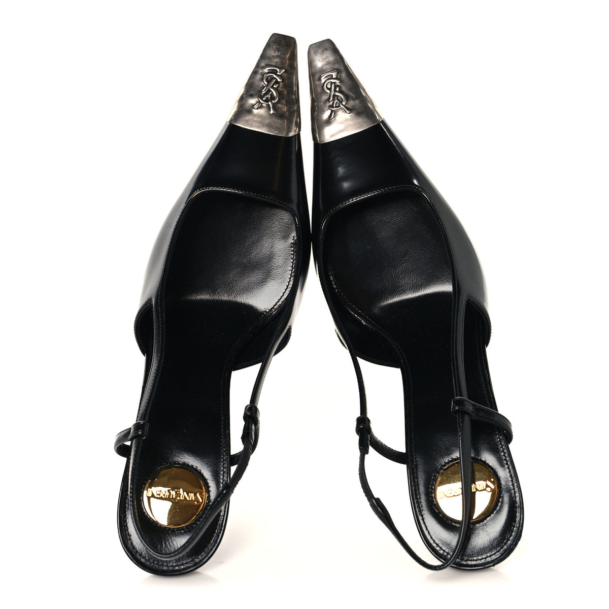 Smooth Calfskin Jeanne 90 Slingback Pumps 38.5 Black