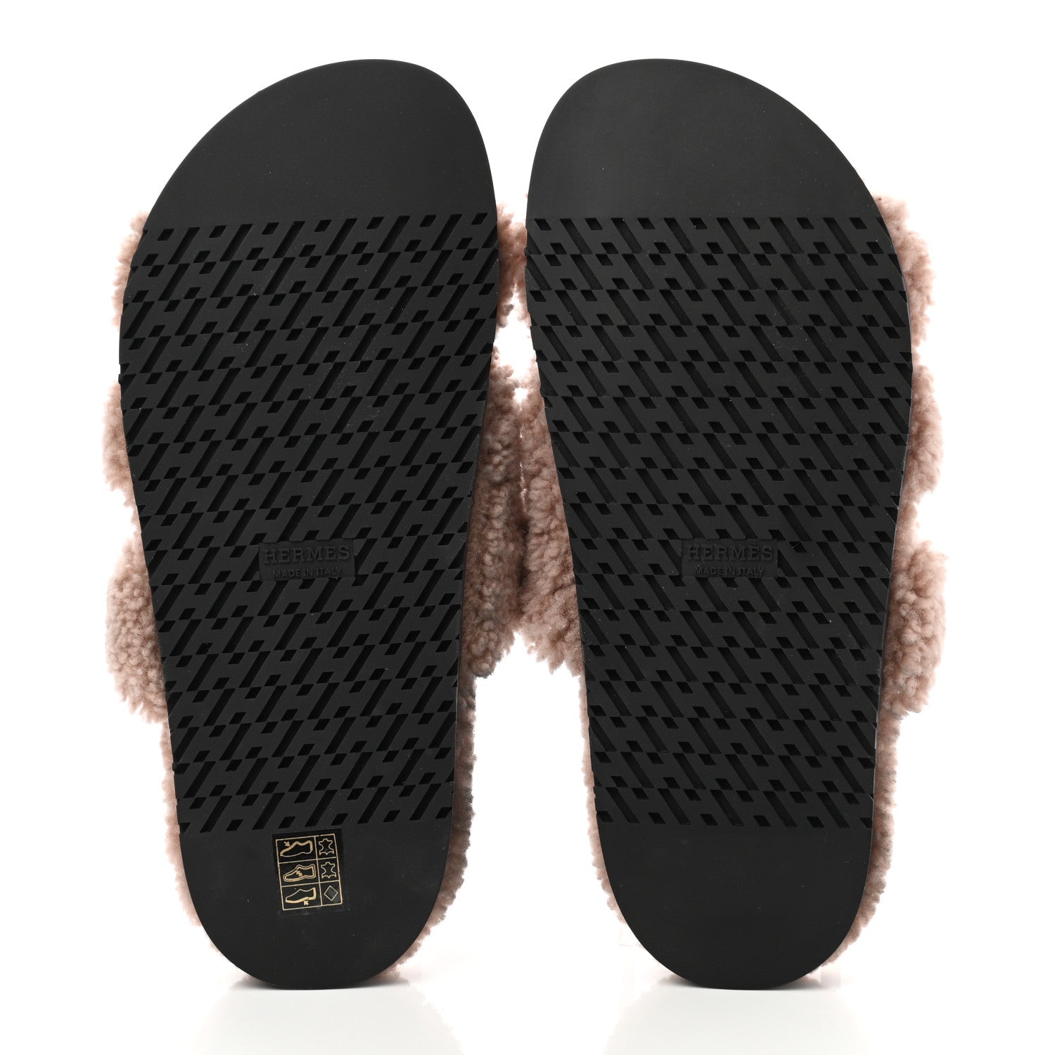 Hermes Woolskin Womens Chypre Sandals 39 Bois De Santal 6 of 8