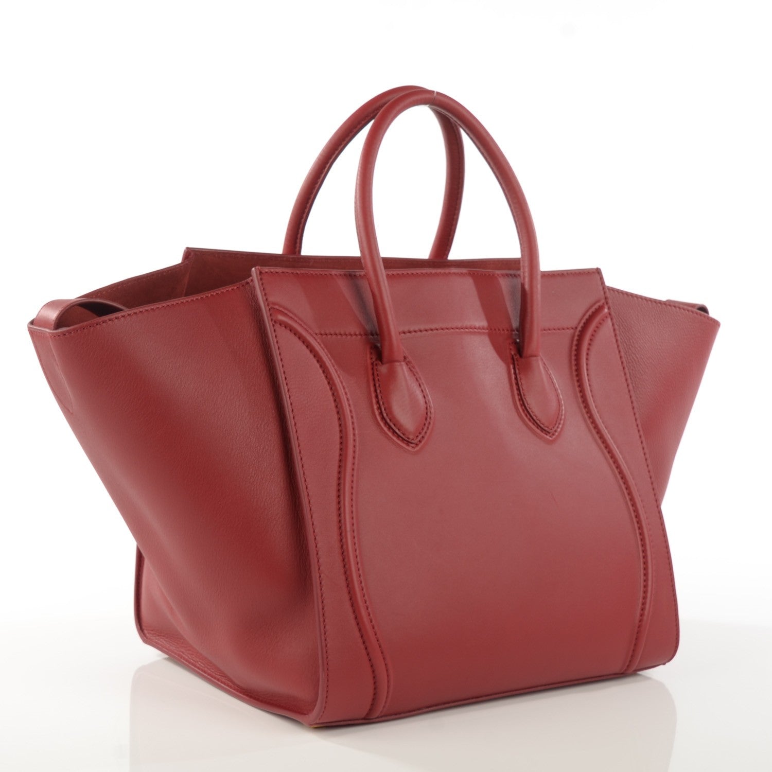 Celine Supple Calfskin Medium Phantom Luggage Red 3 of 9