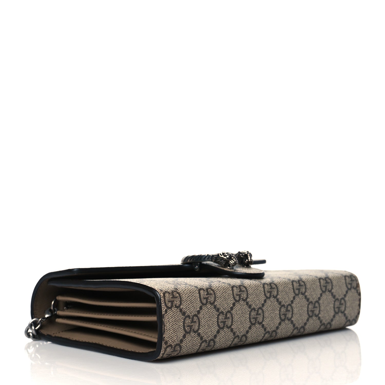 Gucci GG Supreme Monogram Mini Dionysus Chain Wallet Beige Taupe 4 of 11